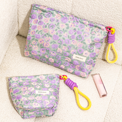 紫色化妆包小众高级感口红化妆品护肤品便携收纳包旅行外出洗漱包