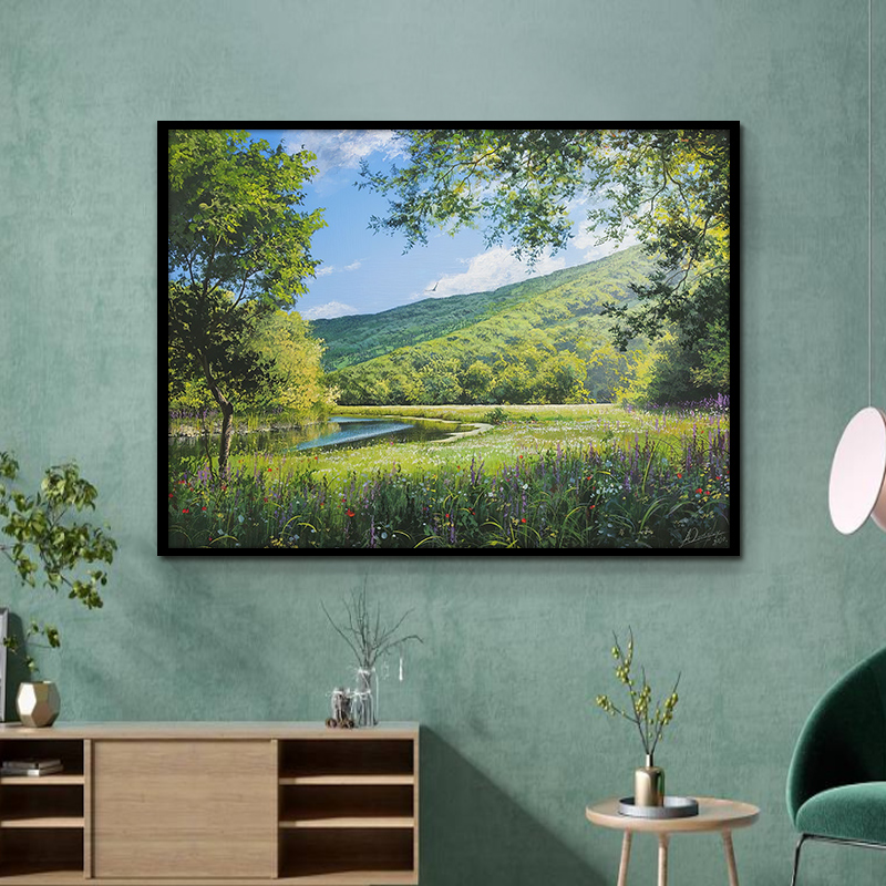 世界名画树木森林自然风景装饰画光影油画客厅餐厅玄关走廊挂画