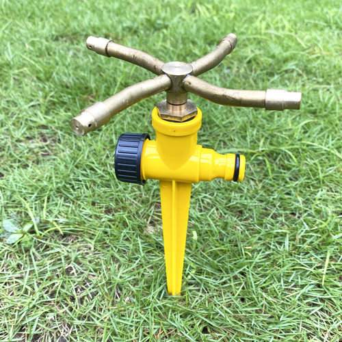 园林自动旋转铜四叉家用洒水器