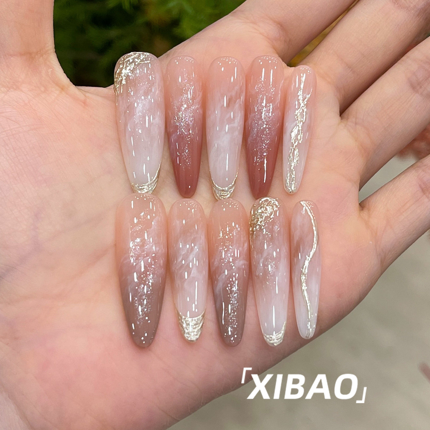 手工穿戴甲长款独特绝美穿戴美甲2026新款高级感细狗长尖指甲贴片