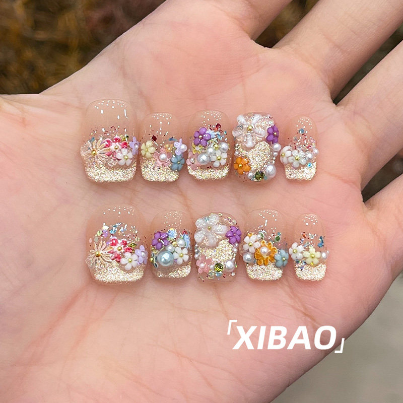 猫眼穿戴甲短款夏天高质量重工穿戴美甲2025新款绝美手工指甲贴片,彩妆/香水/美妆工具,穿戴甲/甲片,淘宝优惠券,粉丝福利购,淘宝优惠卷