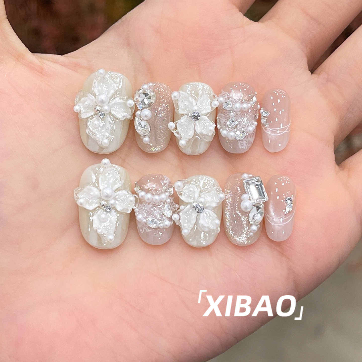 重工穿戴甲短款独特绝美穿戴美甲2026新款高级感气质手工指甲贴片
