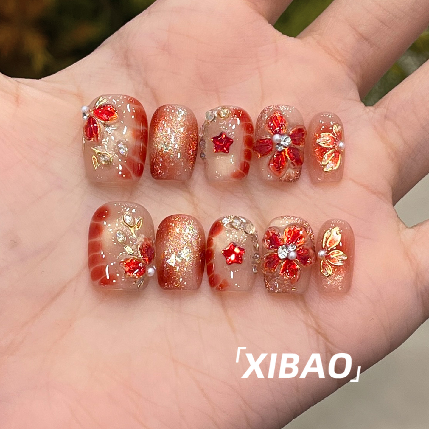 纯手工不掉钻精致绝美穿戴甲