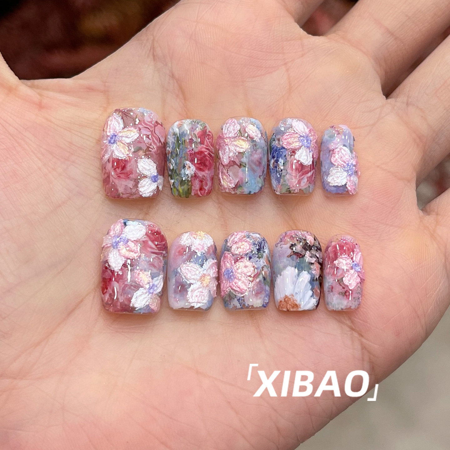 短款穿戴甲2026新款绝美手工穿戴美甲成品高级感超火显白指甲贴片图片