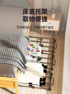 床底鞋架子宿舍床下置物架带轮可移动大容量简易鞋收纳架子省空间