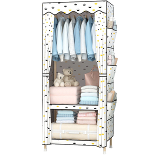 小型便携单人小号出租房租屋寝室宿舍学生儿童全挂简易布衣柜组装