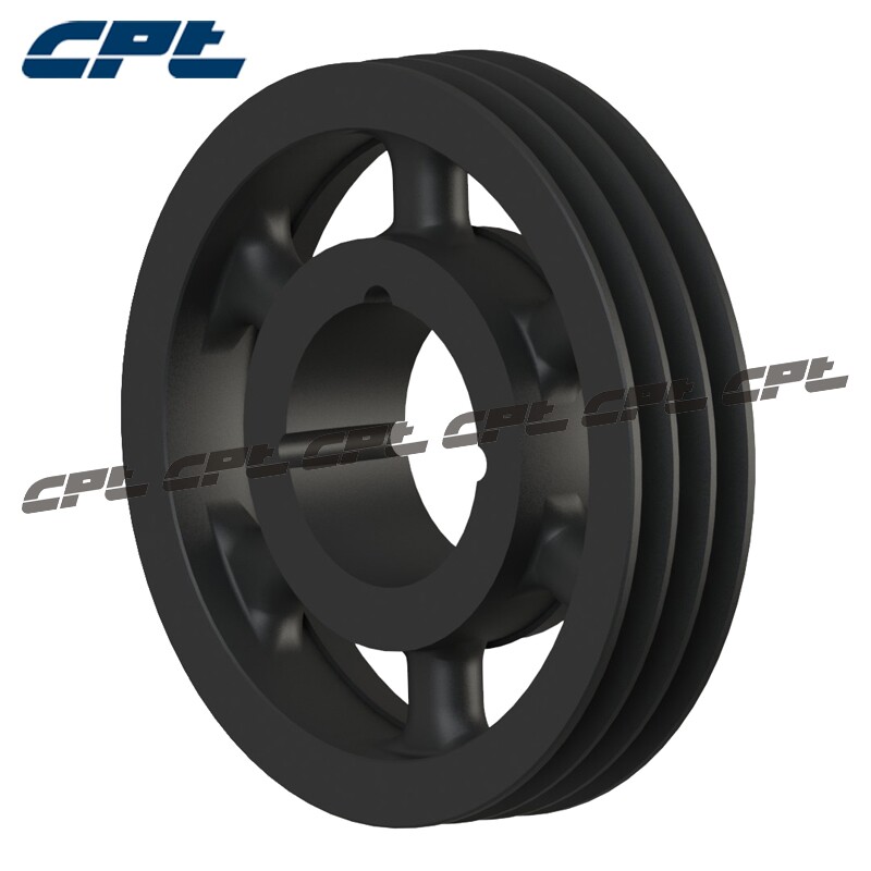 CPT欧标锥套皮带轮SPB265-03配3020锥套三槽b型三角铸铁皮带轮
