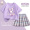 Short sleeved pleated skirt set with purple beverage Lomi-N purple short skirt