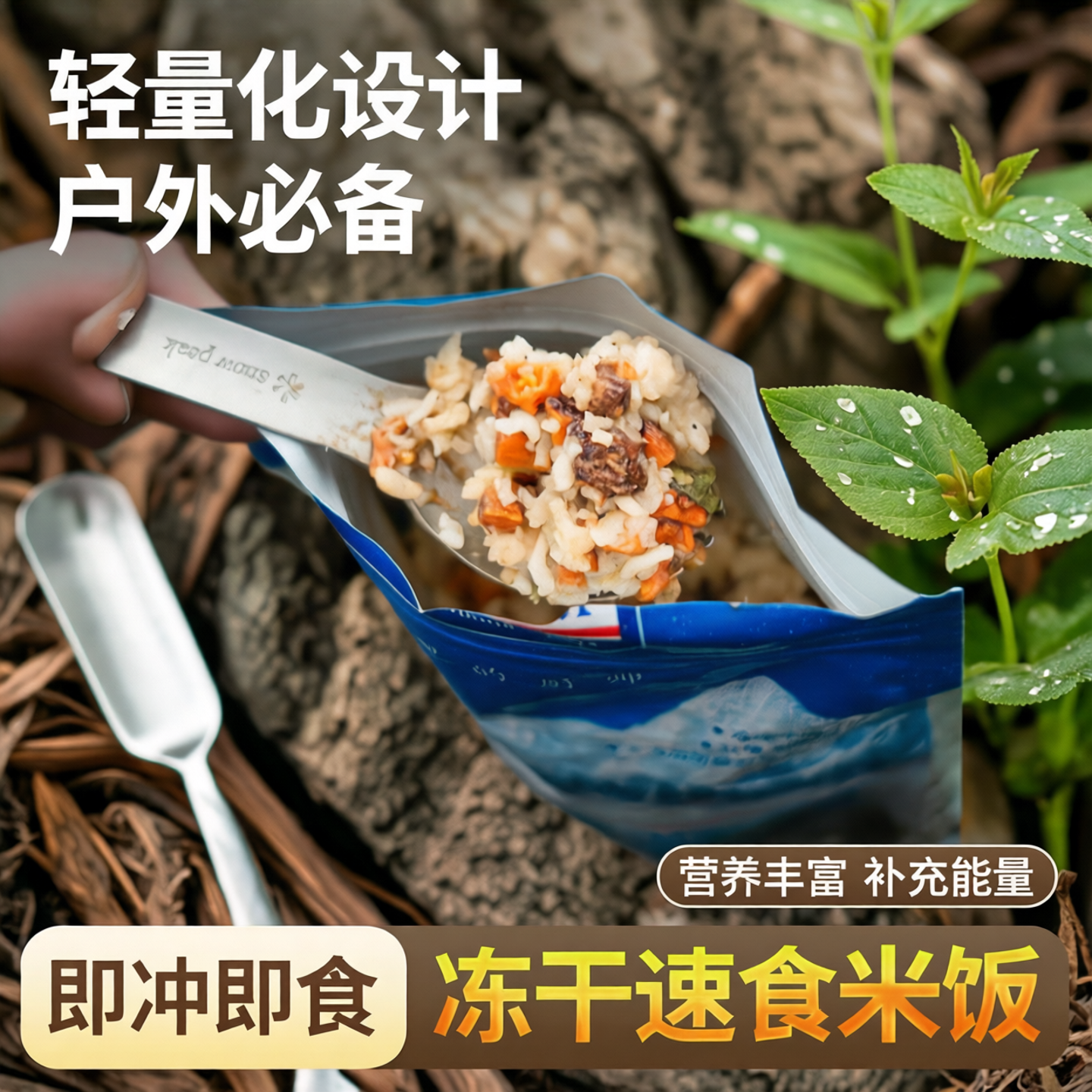 山之厨冻干速食米饭 户外徒步露营应急干粮 超轻便携野营代餐主食