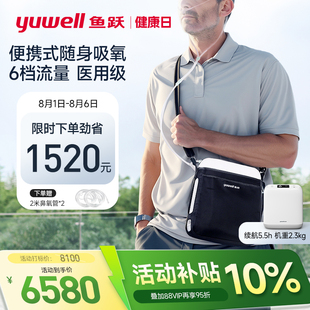 魚躍便攜制氧機6檔流量外出小型老人長續航高原車載S6 醫用標準