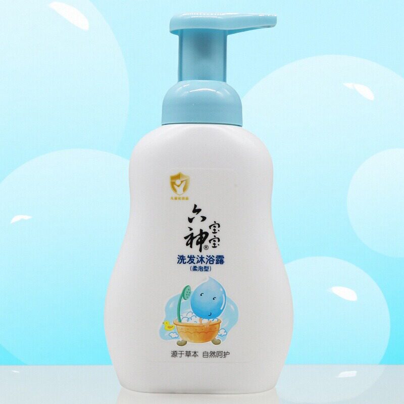 六神宝宝洗发沐浴露400mL柔泡型弱酸型温和不刺激儿童沐浴乳泡沫