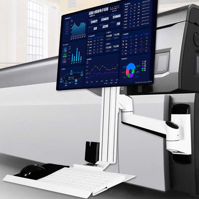 机床设备显示器支架折叠键盘托