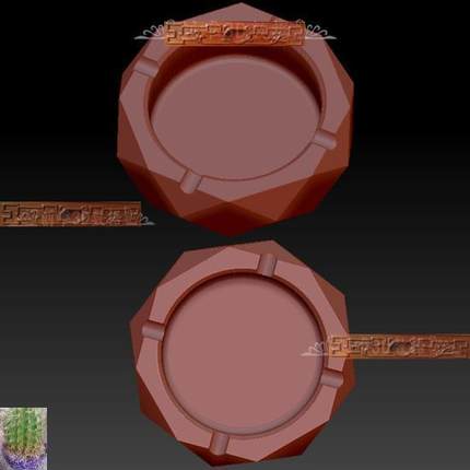 A三维立体圆雕精雕图3d打印stl文件烟灰缸电脑雕刻机3d模型1833
