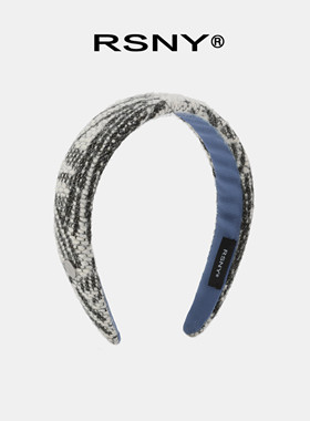 RSNY Dainty羊毛发箍轻奢高级感百搭欧美显脸小花灰色发饰R2020