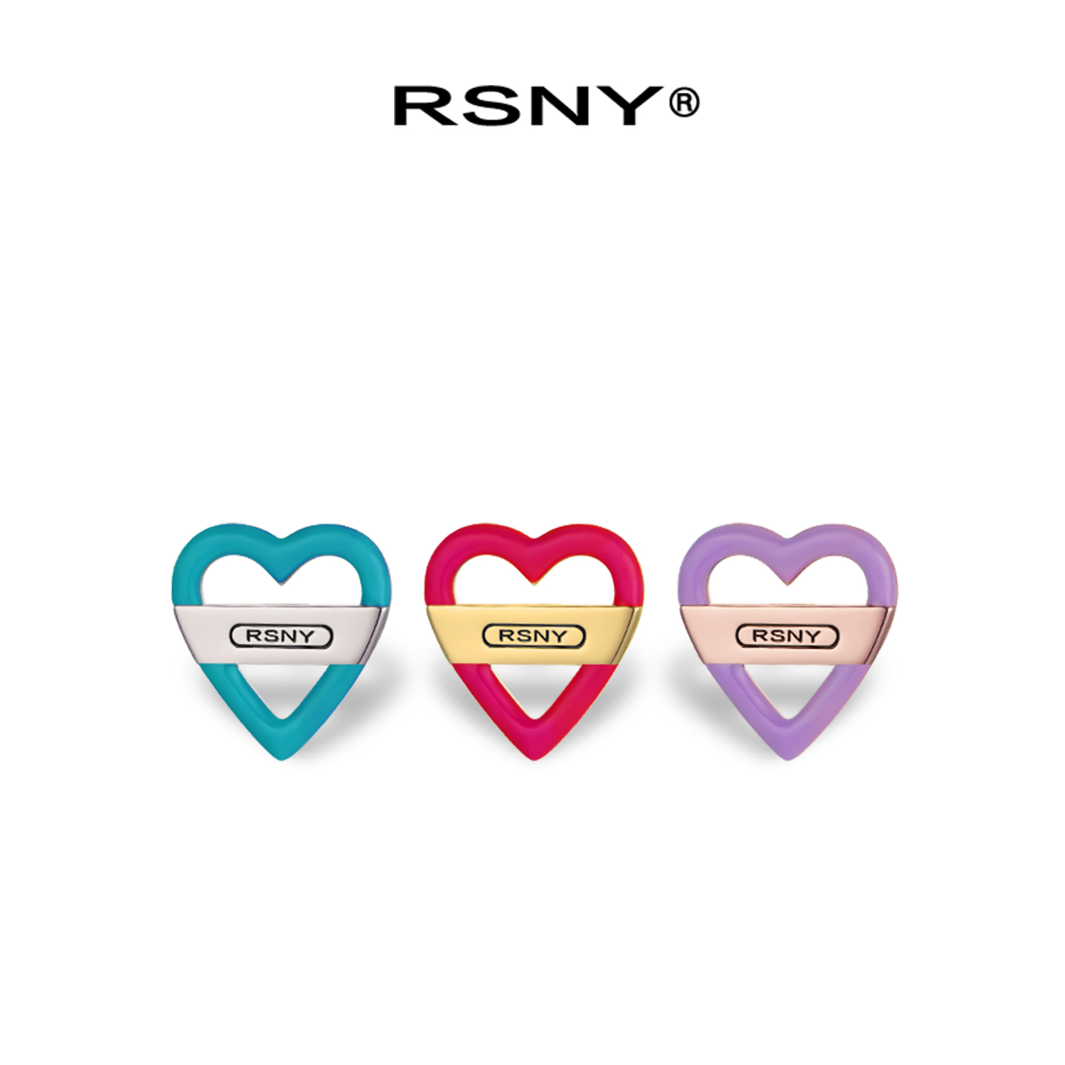 RSNY城市爱心耳环女小众设计