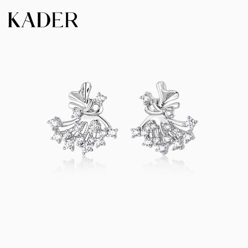 KADER开朵绒丝合欢耳钉女生简约时尚小众设计轻奢高级感耳饰礼物