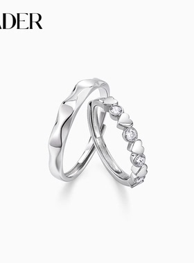 【可刻字】卡蒂罗以爱之名情侣对戒一对925银戒指男女生日礼物