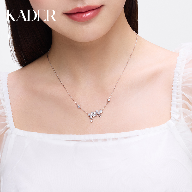 卡蒂罗浮光桂序项链925银锁骨链女轻奢时尚生日礼物2025新款