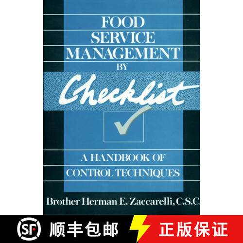 【3-4周达】Food Service Management By Checklist: A Handbook Of Control Techniques [Wiley酒店管理] [9780471530633]
