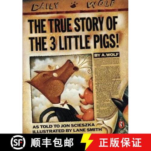 【3-4周达】The True Story of the Three Little Pigs [9780140540567]