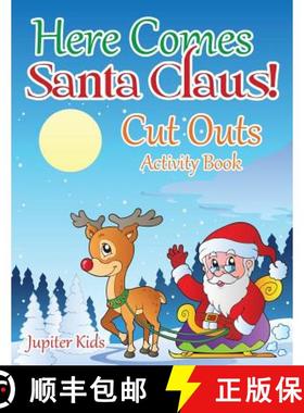 【3-4周达】Here Comes Santa Claus! Cut Outs Activity Book [9781683268338]