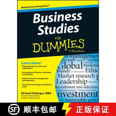 【3-4周达】Business Studies For Dummies [Wiley经管] [9781118348116]