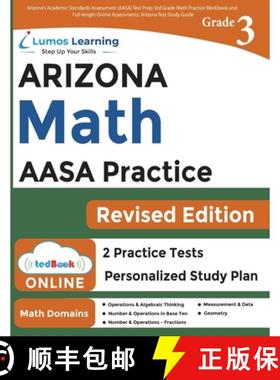 预订 Arizona's Academic Standards Assessment (AASA) Test Prep: 3rd Grade Math Practice Workbook and F... [9781959697039]