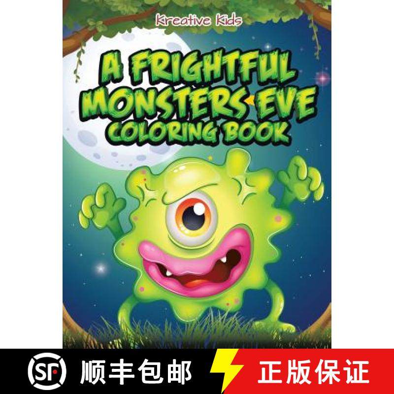 【3-4周达】A Frightful Monsters Eve Coloring Book [9781683772804]