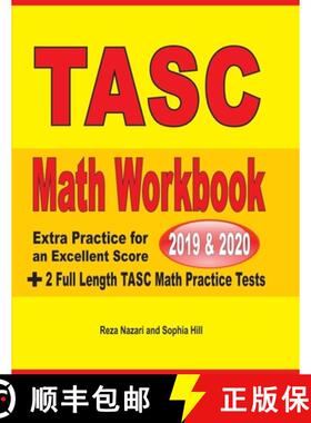 【3-4周达】TASC Math Workbook 2019 & 2020: Extra Practice for an Excellent Score + 2 Full Length TASC... [9781646121946]