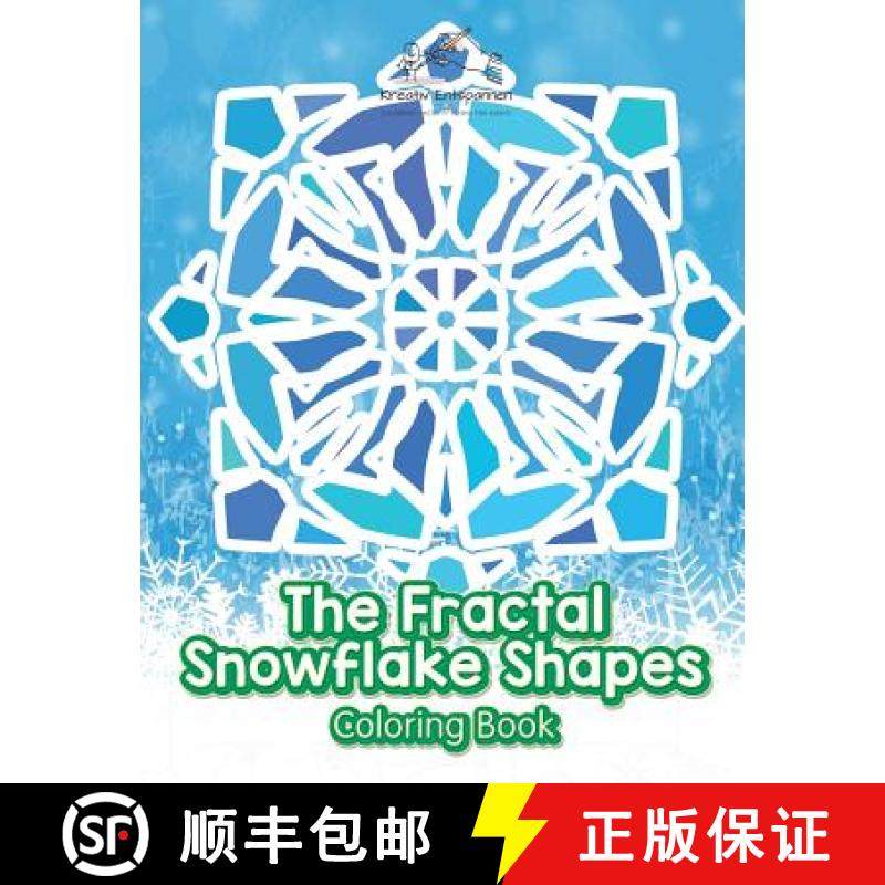 【3-4周达】The Fractal Snowflake Shapes Coloring Book [9781683773627]