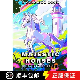 Coloring Illustrations Book with Horses 100 9781955570336 All Ages Majestic Page Equine Beautiful for 4周达