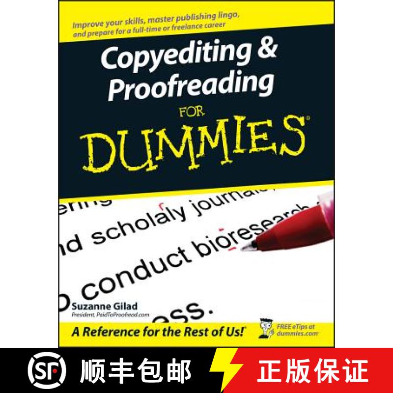 【2-3周达】Copyediting & Proofreading For Dummies [Wiley教育学] [9780470121719]
