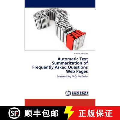 预订 Automatic Text Summarization of Frequently Asked Questions Web Pages [9783848413140]