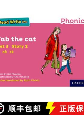 【3-4周达】Read Write Inc. Phonics: Tab the Cat (Pink Set 3 Storybook 2) [9780198371700]