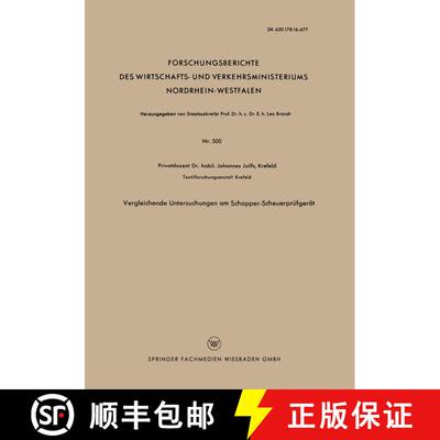 【3-4周达】Vergleichende Untersuchungen am Schopper-Scheuerprüfgerät [9783663038733]