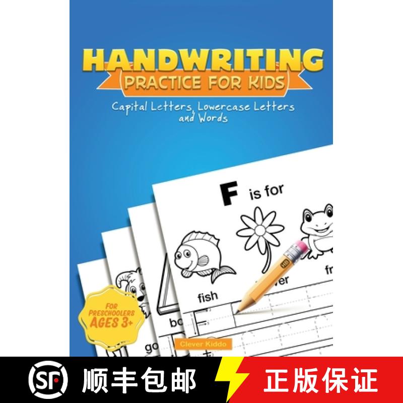 【3-4周达】Handwriting Practice for Kids: Capital & Lowercase Letter Tracing and Word Writing Practic... [9781951355418]