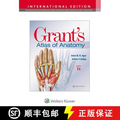 【3-4周达】Grant's Atlas of Anatomy 16e Lippincott Connect Print Book and Digital Access Card Package [9781975193447]