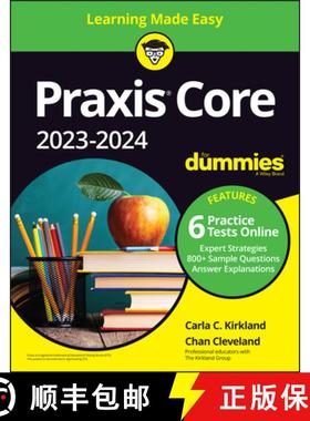 【3-4周达】Praxis Core 2023-2024 For Dummies with Online Prac tice [9781119888178]