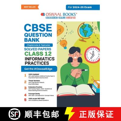 【3-4周达】Oswaal CBSE Question Bank Class 12 Information Practices, Chapterwise and Topicwise Solved... [9789359582504]