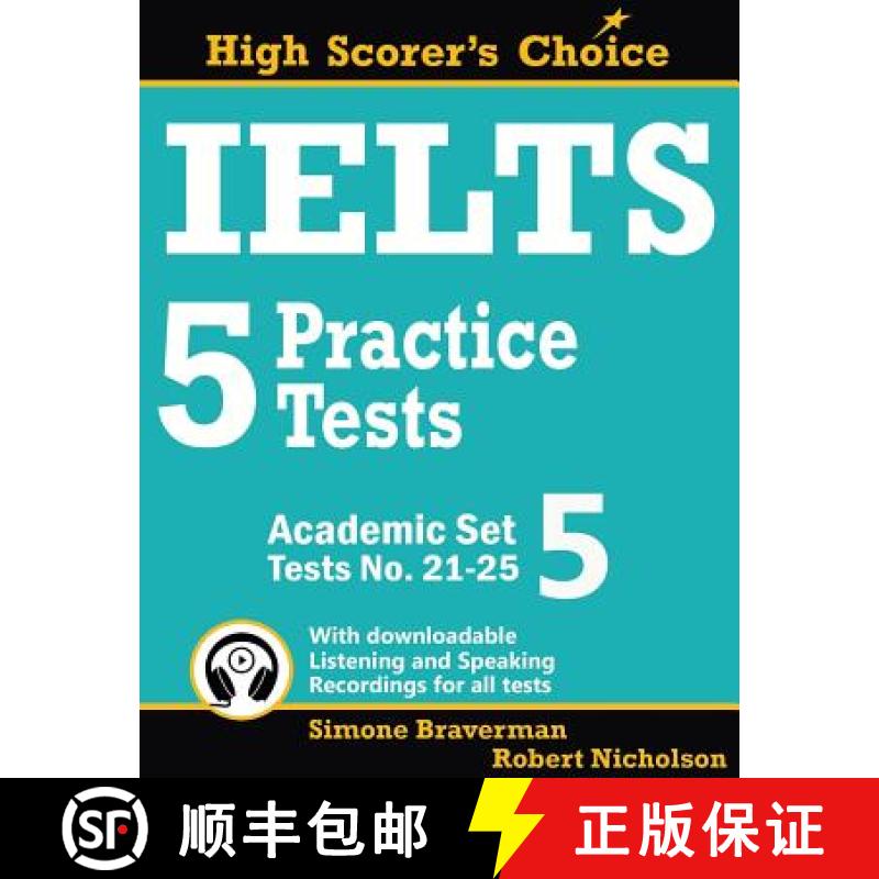 【3-4周达】IELTS 5 Practice Tests, Academic Set 5: Tests No. 21-25 [9780648000068]图片