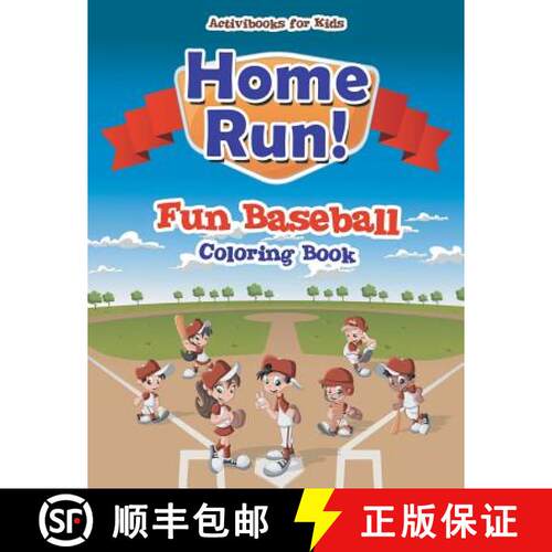 【3-4周达】Home Run! Fun Baseball Coloring Book [9781683218937]