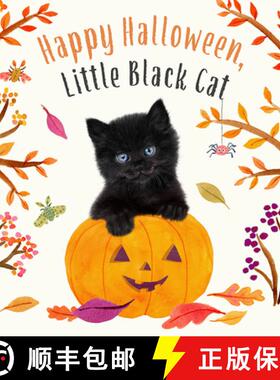 预订 Happy Halloween, Little Black Cat: A Board Book [9781419771194]