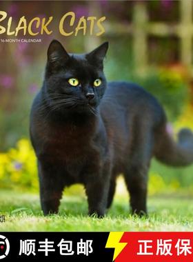 【3-4周达】Black Cats 2026 12 X 24 Inch (Hanging) Monthly Square Wall Calendar Foil Stamped Cover Pla... [9798330702480]