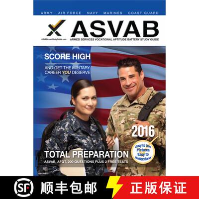 【3-4周达】ASVAB Armed Services Vocational Aptitude Battery Study Guide 2016 [9781607874966]