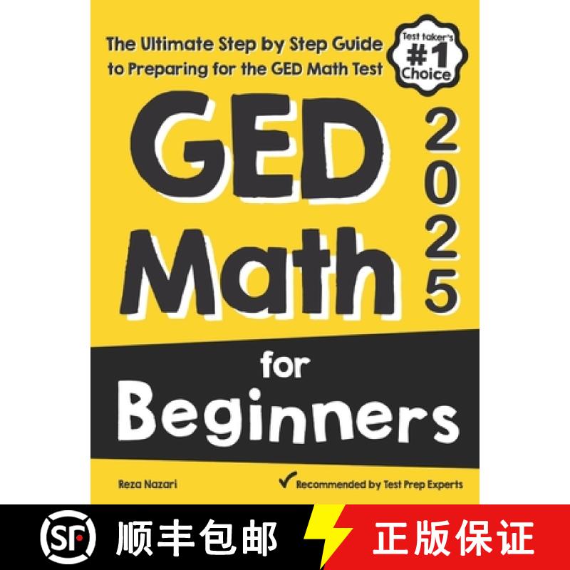 【2-3周达】GED Math for Beginners: The Ultimate Step by Step Guide to Preparing for the GED Math Test [9781646129331]