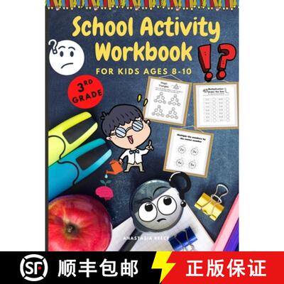 【3-4周达】School Activity Workbook for Kids Ages 8-10: Brain Challenging Activity Book, Math, Writin... [9780557998845]