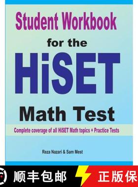 【3-4周达】Student Workbook for the HISET Math Test: Complete coverage of all HISET Math topics + Pra... [9781646120895]
