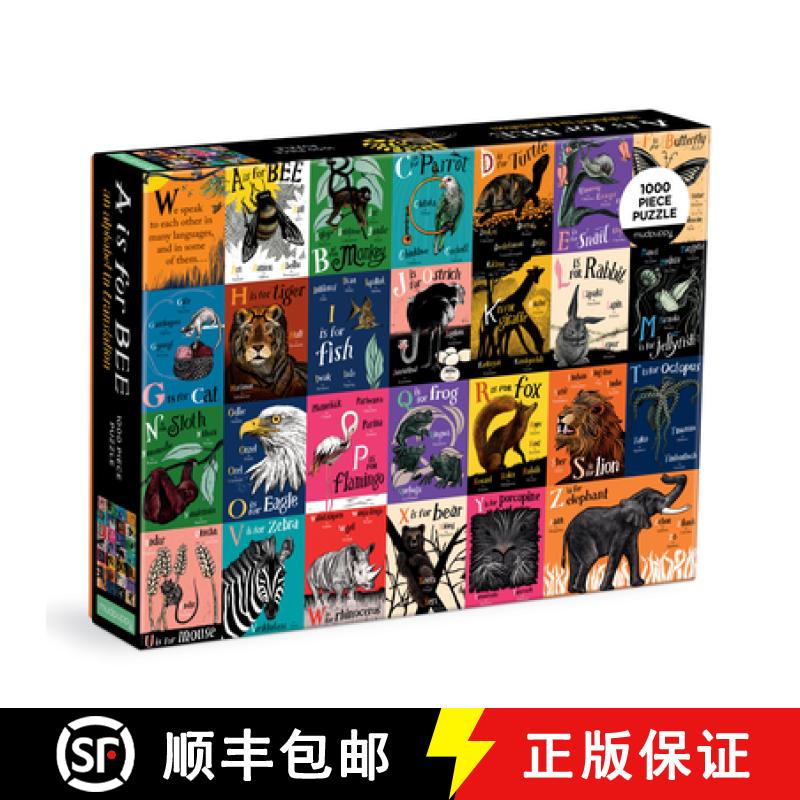 【2-3周达】is for Bee: An Alphabet in Translation 1000 Piece Family Puzzle [9780735376281]