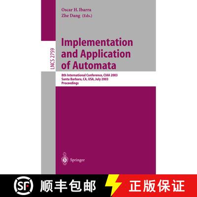 【3-4周达】Implementation and Application of Automata: 8th International Conference, CIAA 2003, Santa... [9783540405610]