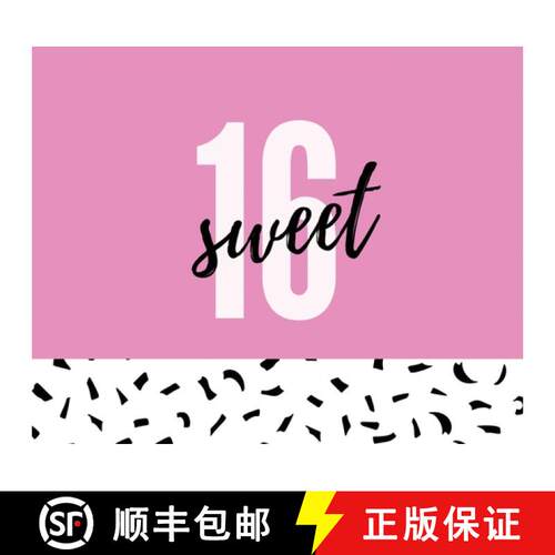 【3-4周达】精装 Happy 16th Birthday Guest Book (Landscape Hardcover): Sweet Sixteen Guest book, party... [9781839900037]
